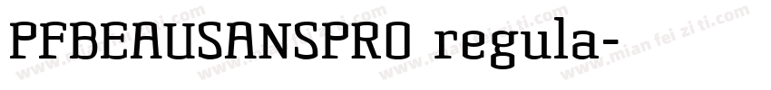 PFBEAUSANSPRO regula字体转换